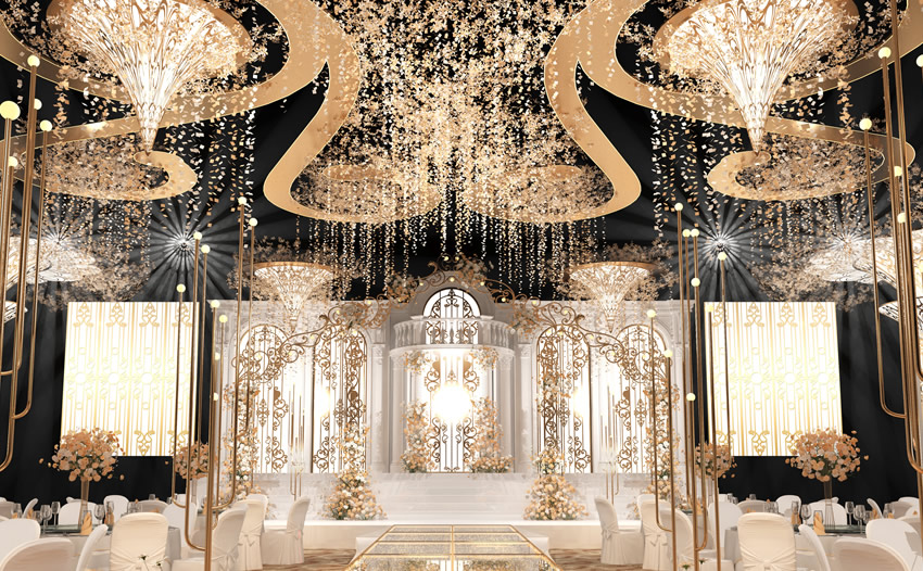 福山花木兰喜事汇金色大厅效果展示